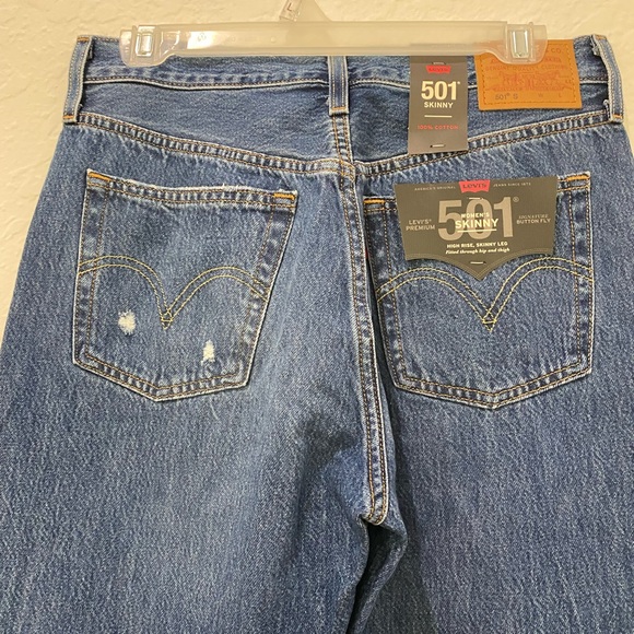💥PRICE⬇️ LEVI’S - Women’s 501 Skinny Jeans - size 28x28 - Picture 6 of 13